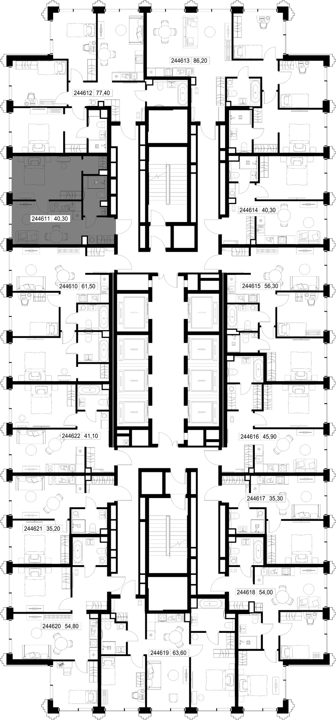 1-комнатная квартира, 40,3 м² — фото 2