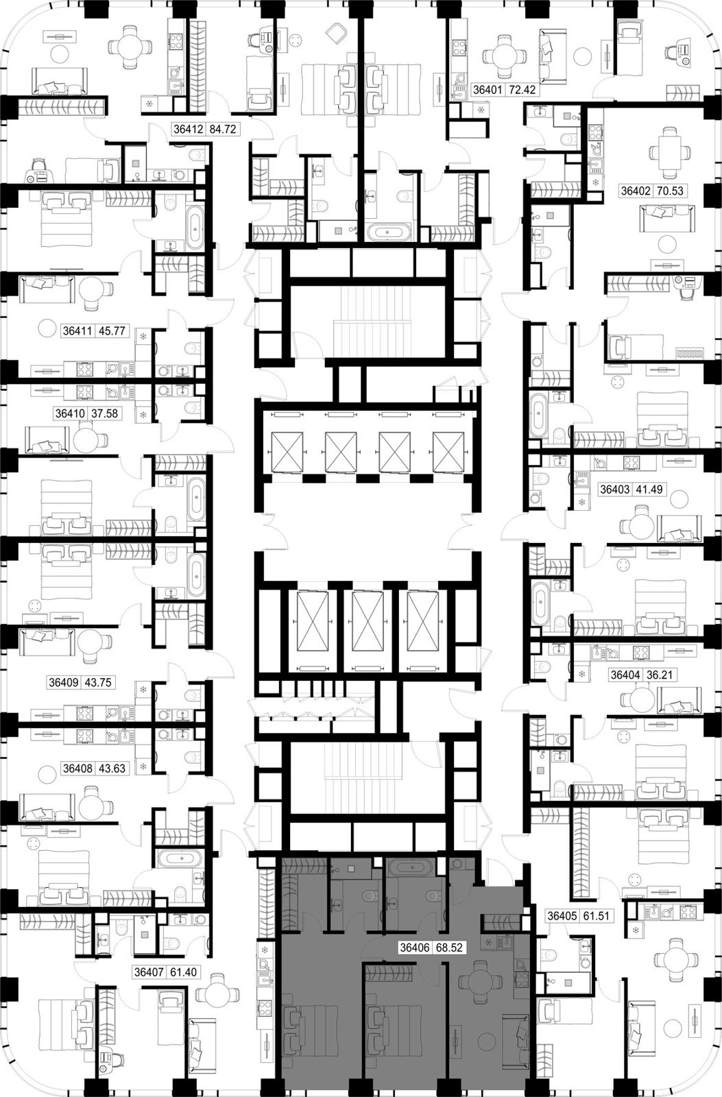 2-комнатная квартира, 68,5 м² — фото 2