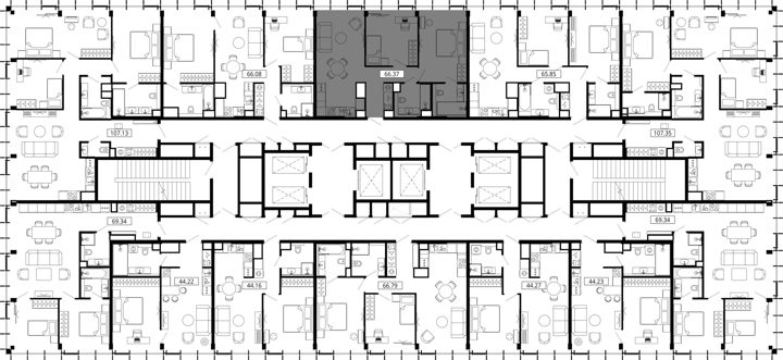 2-комнатная квартира, 66,2 м² — фото 2