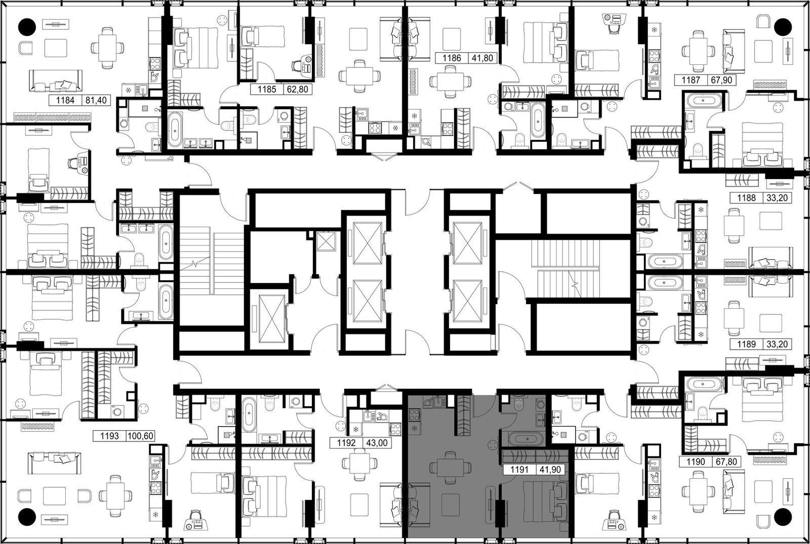 1-комнатная квартира, 41,9 м² — фото 2