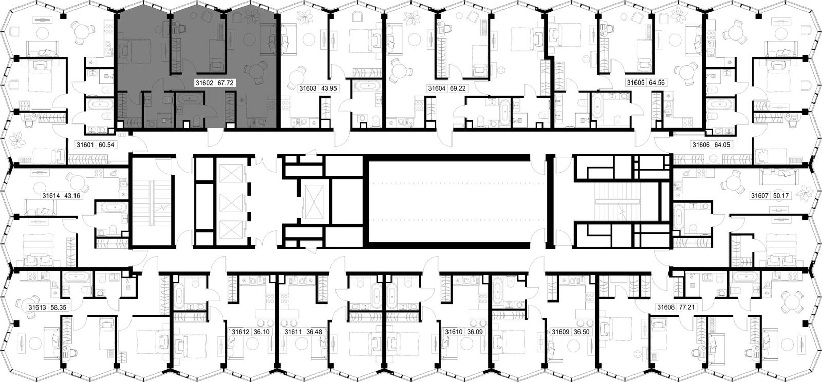 2-комнатная квартира, 67,7 м² — фото 2