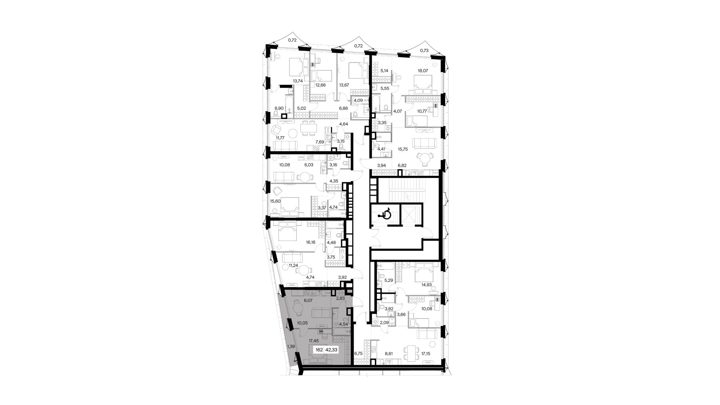 1-комнатная квартира, 42,3 м² — фото 2