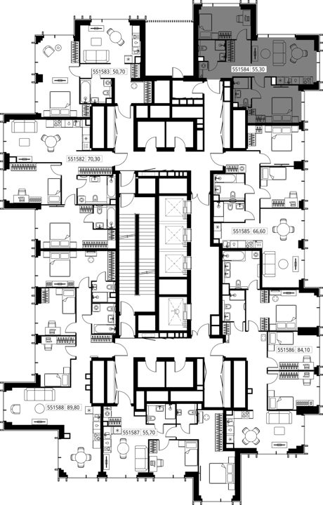 2-комнатная квартира, 55,3 м² — фото 2