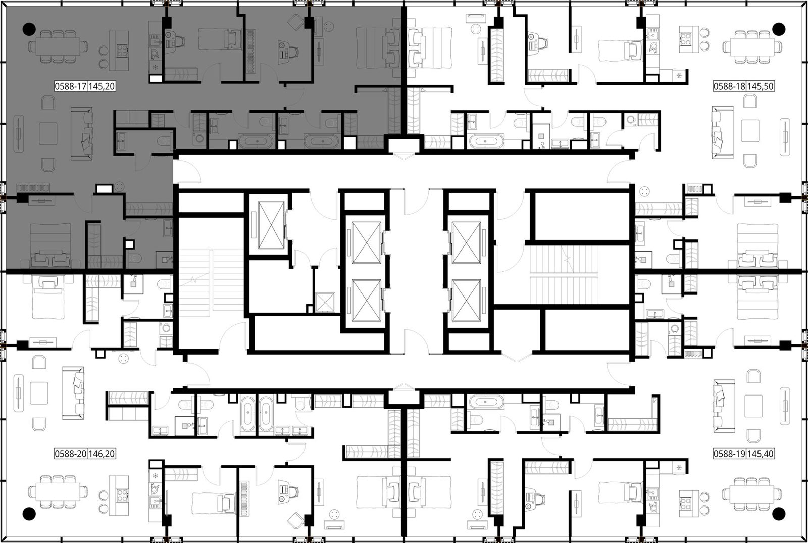 4-комнатная квартира, 145,2 м² — фото 2