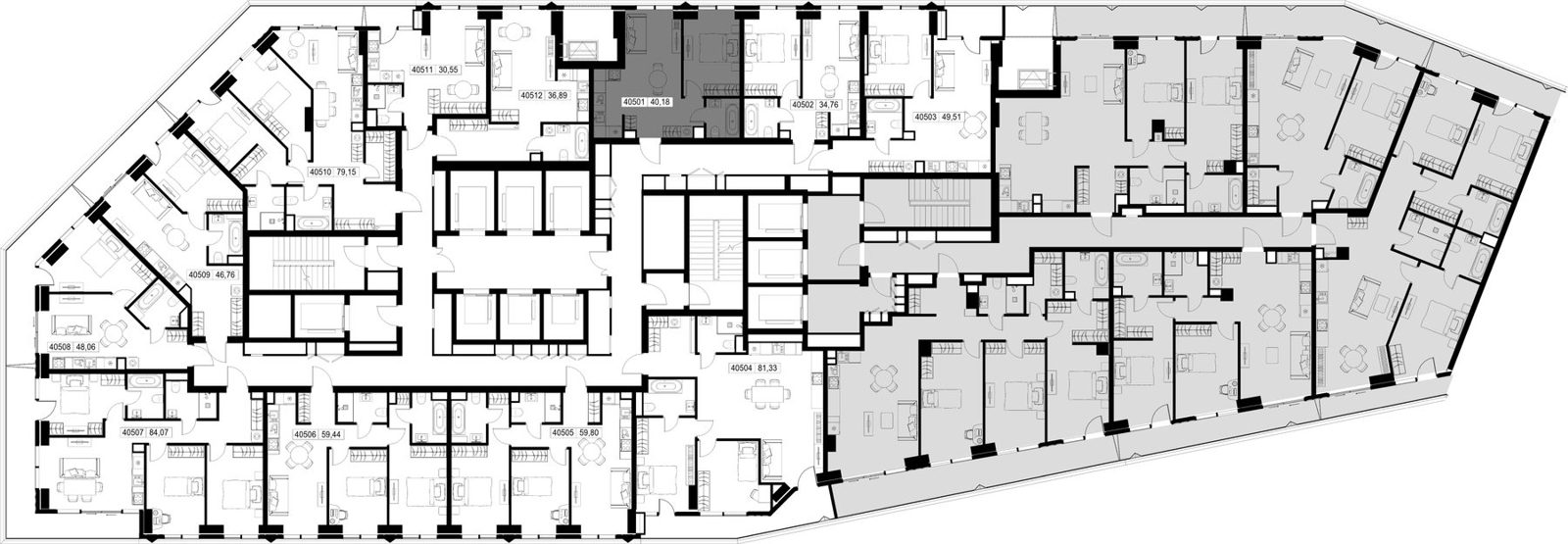 1-комнатная квартира, 40,2 м² — фото 2