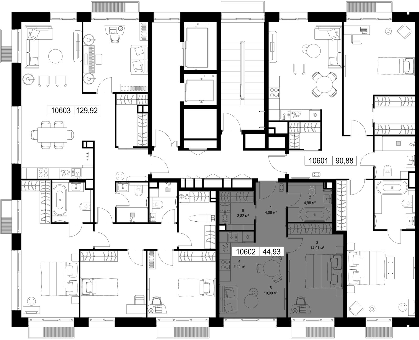 1-комнатная квартира, 44,9 м² — фото 2