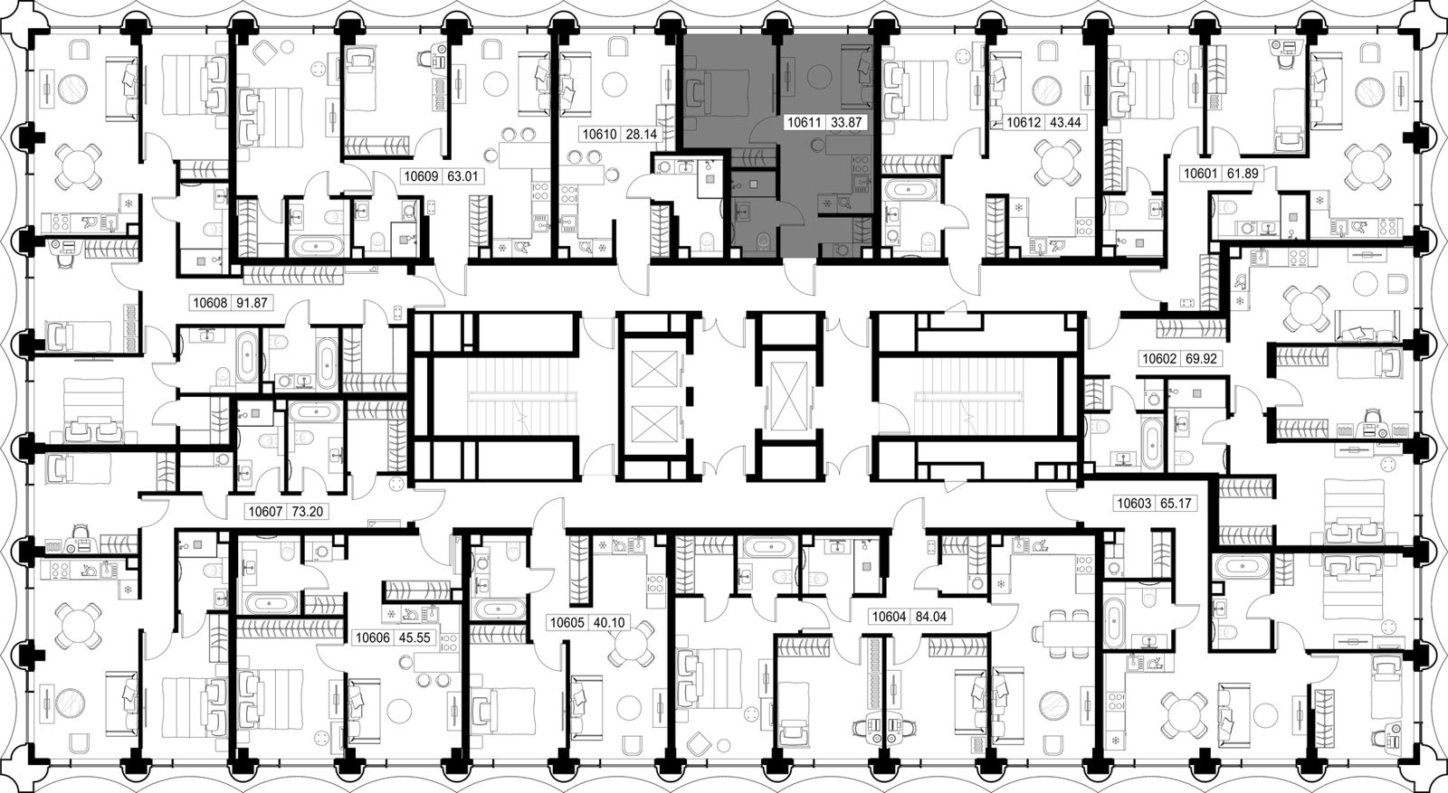1-комнатная квартира, 33,9 м² — фото 2