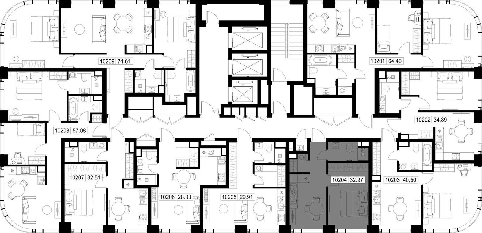 1-комнатная квартира, 33 м² — фото 2