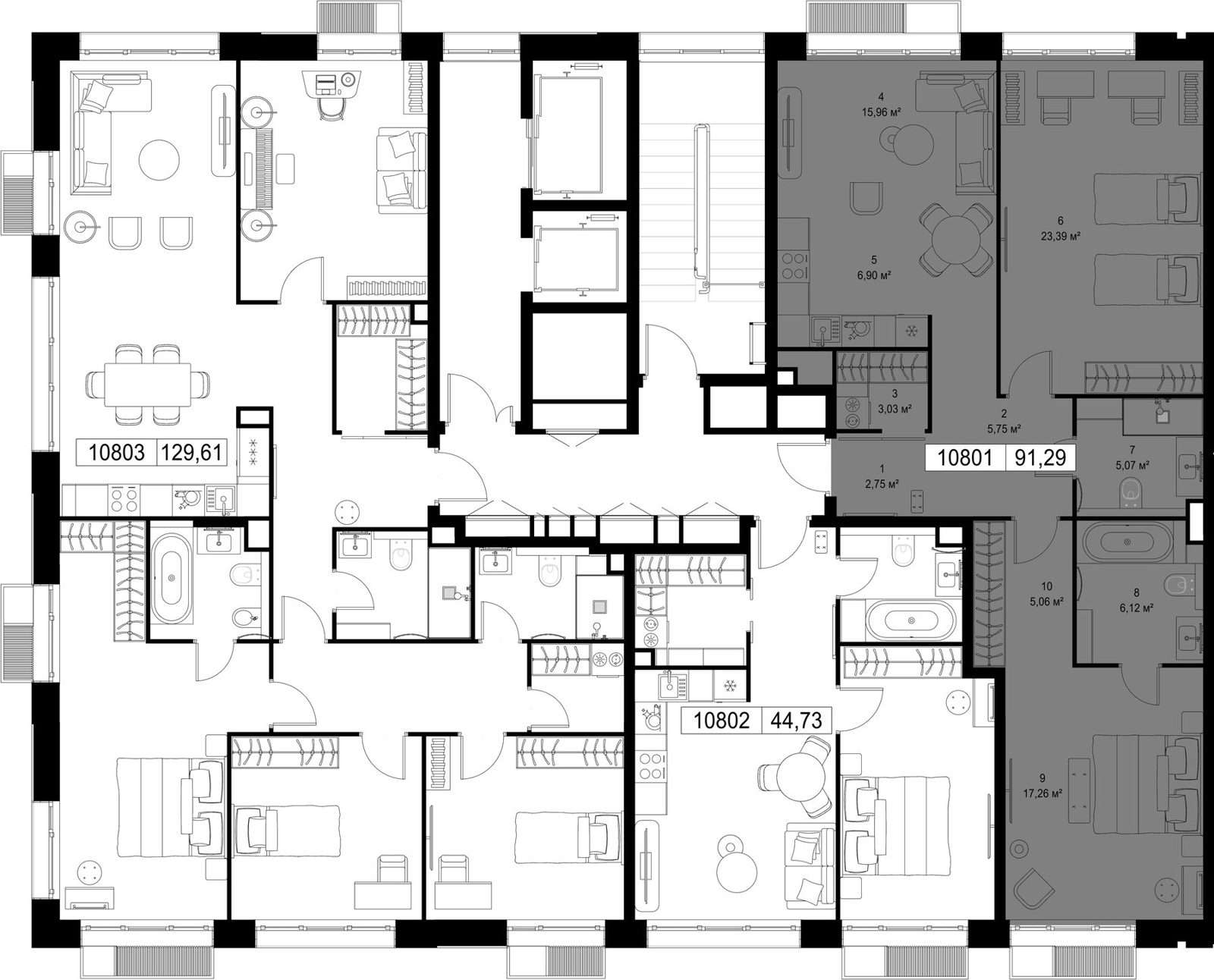 2-комнатная квартира, 91,3 м² — фото 3