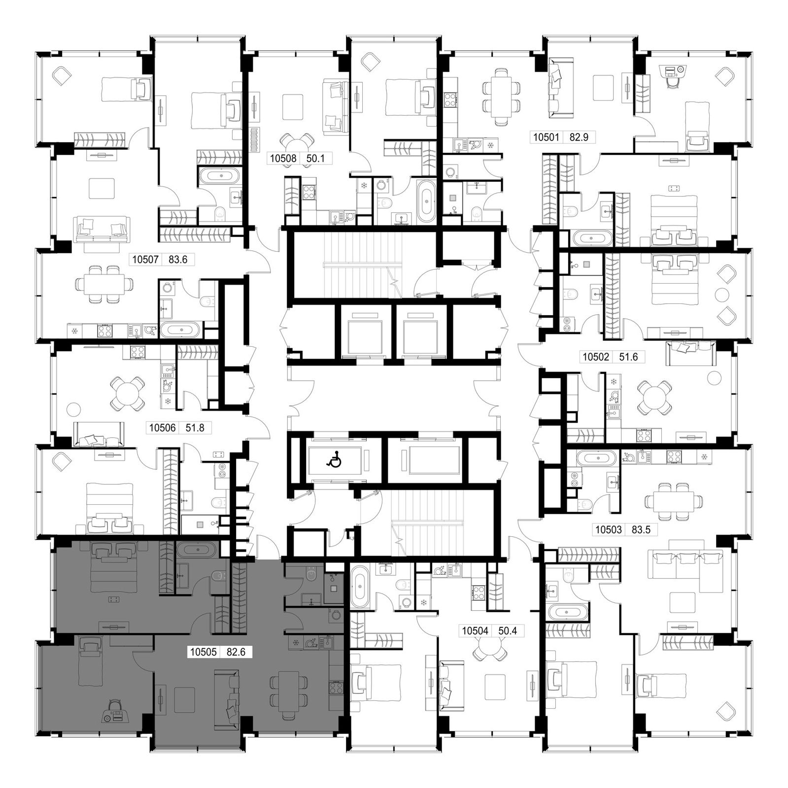 2-комнатная квартира, 82,6 м² — фото 2