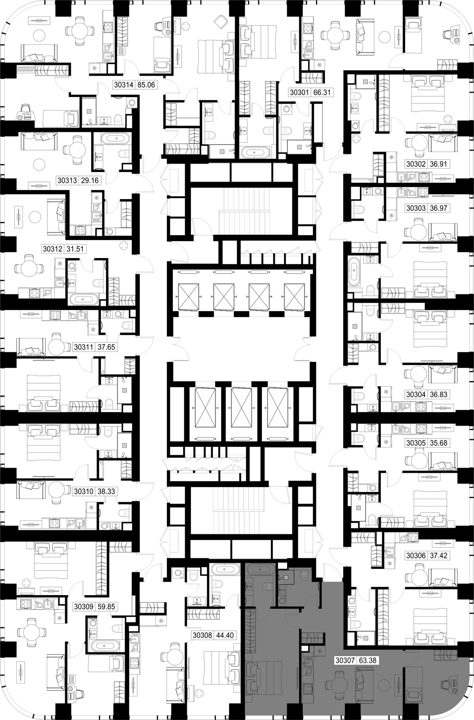 2-комнатная квартира, 63,4 м² — фото 2