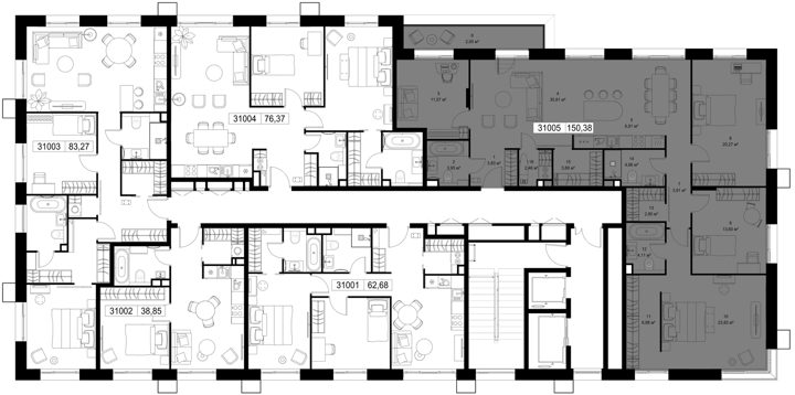4-комнатная квартира, 150,4 м² — фото 2