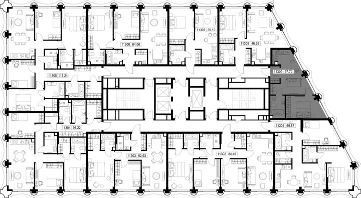 1-комнатная квартира, 37,7 м² — фото 2