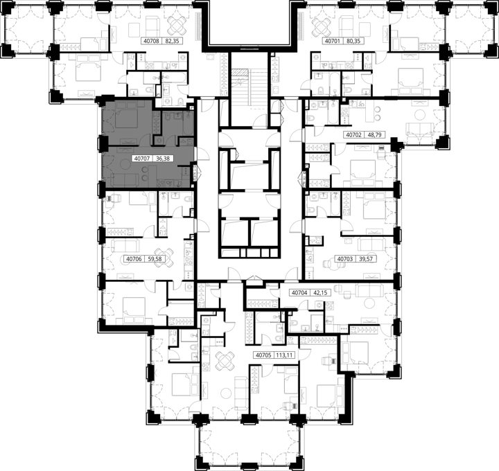 1-комнатная квартира, 36,4 м² — фото 2
