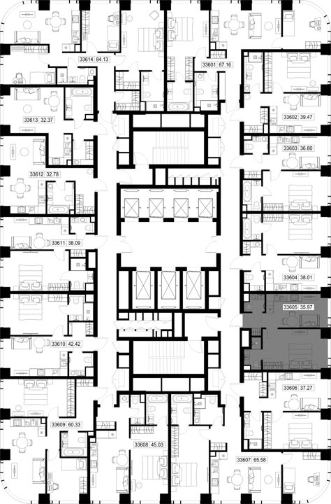 1-комнатная квартира, 36 м² — фото 2
