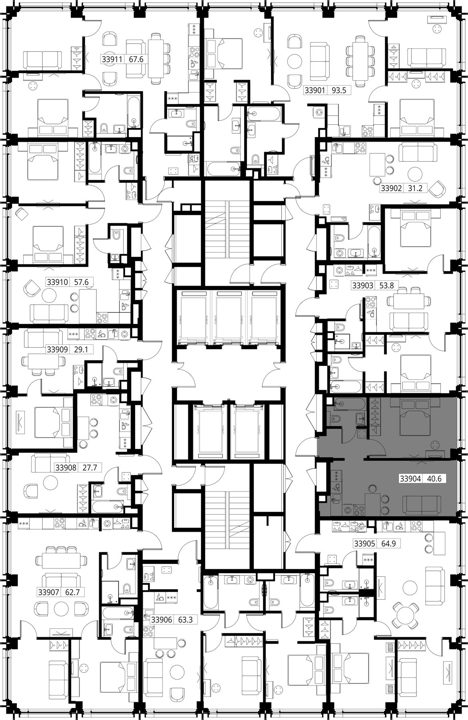 1-комнатная квартира, 40,6 м² — фото 2