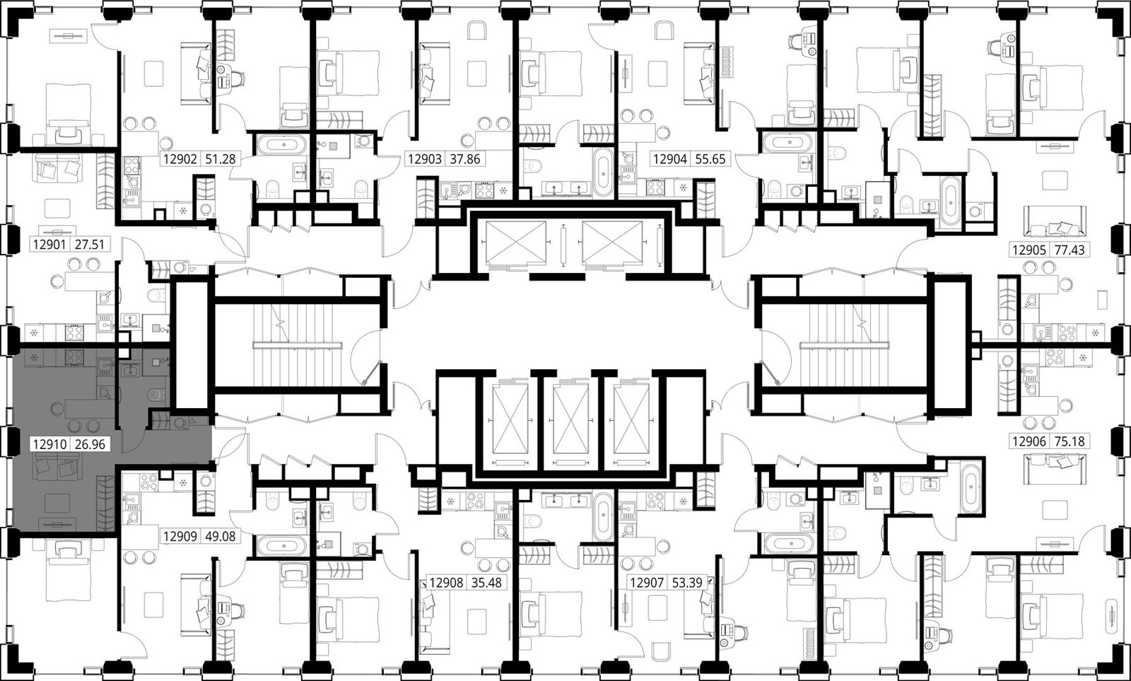 Квартира-студия, 27 м² — фото 2