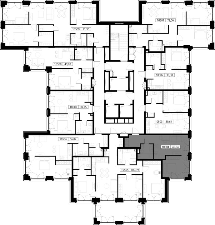 1-комнатная квартира, 40,6 м² — фото 2