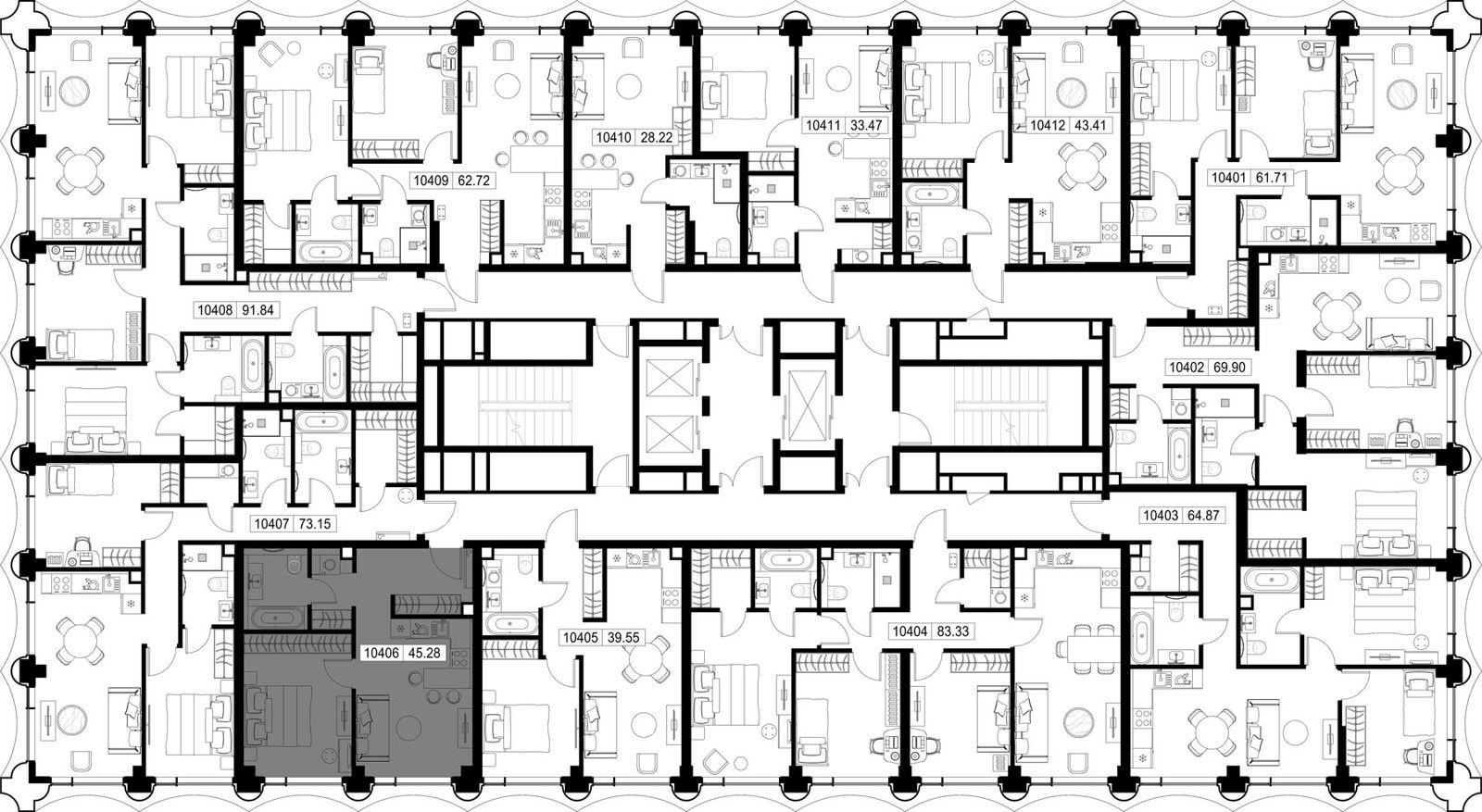 1-комнатная квартира, 45,3 м² — фото 2