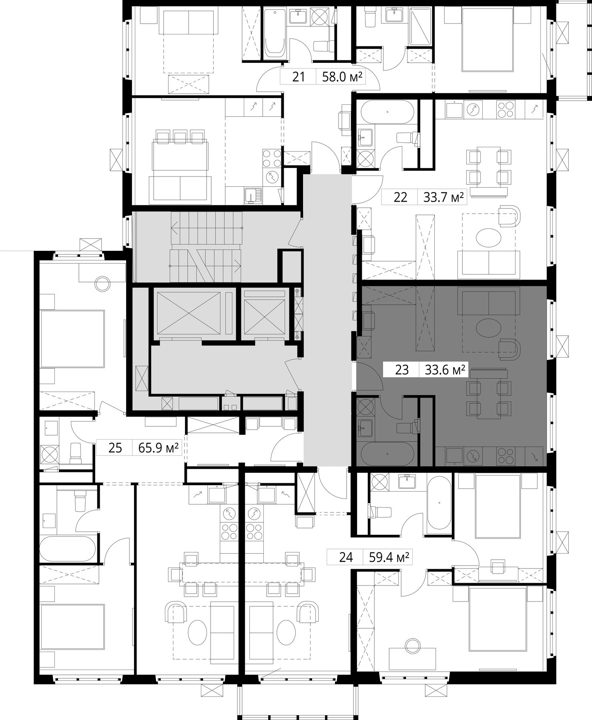 Квартира-студия, 33,6 м² — фото 2