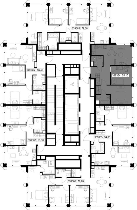 2-комнатная квартира, 55,1 м² — фото 2