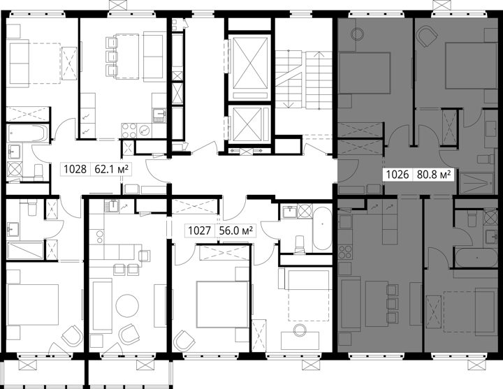 3-комнатная квартира, 80,8 м² — фото 2