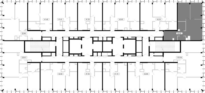 2-комнатная квартира, 65,8 м² — фото 2