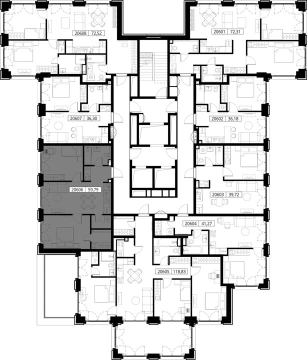 2-комнатная квартира, 59,8 м² — фото 2