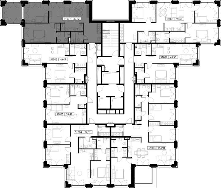 2-комнатная квартира, 80,8 м² — фото 2