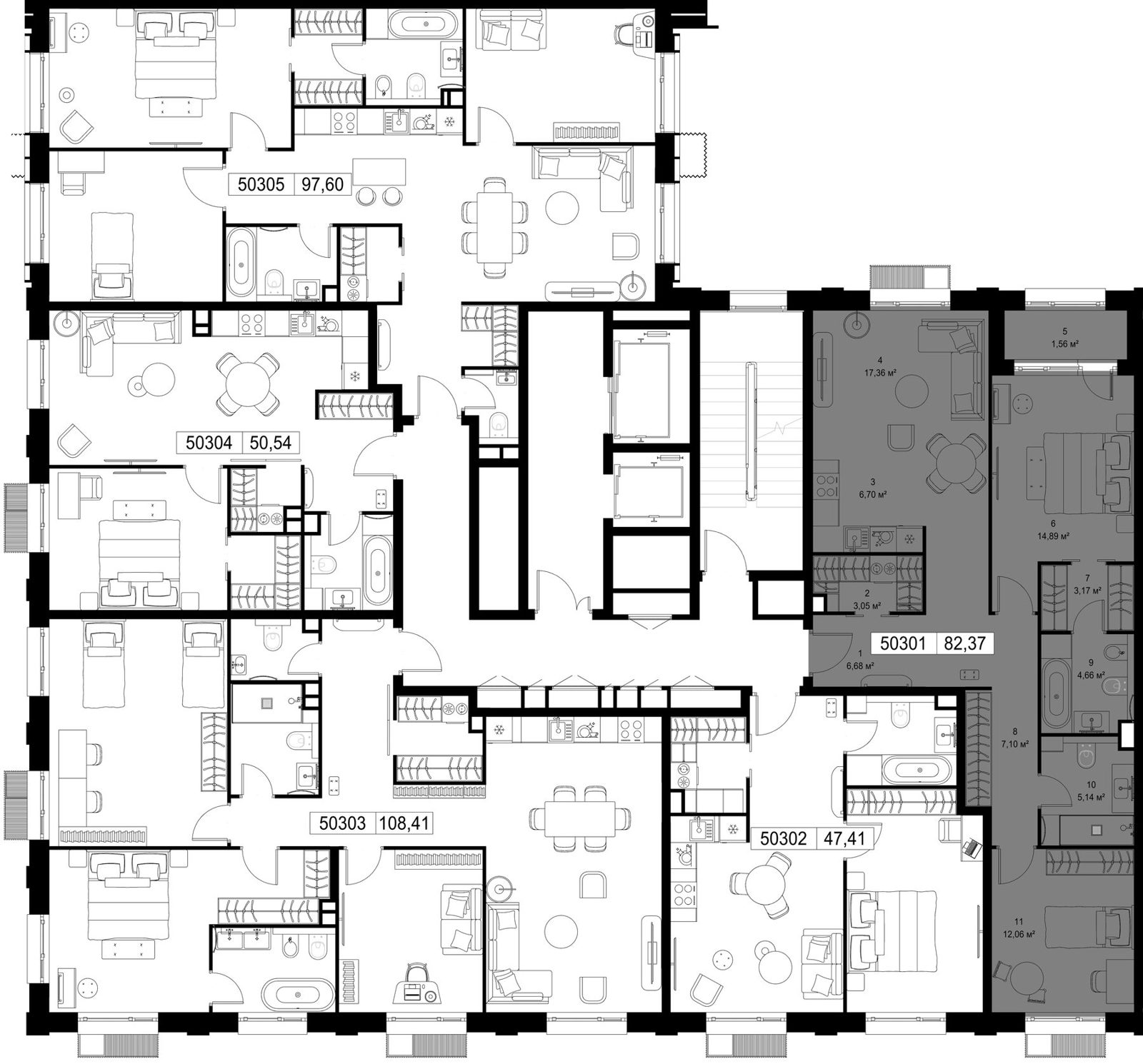 2-комнатная квартира, 82,4 м² — фото 2