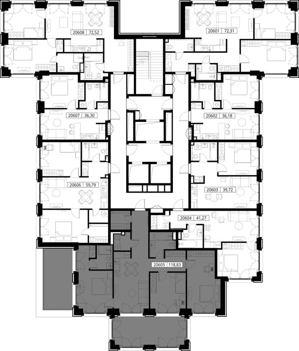 3-комнатная квартира, 118,8 м² — фото 2
