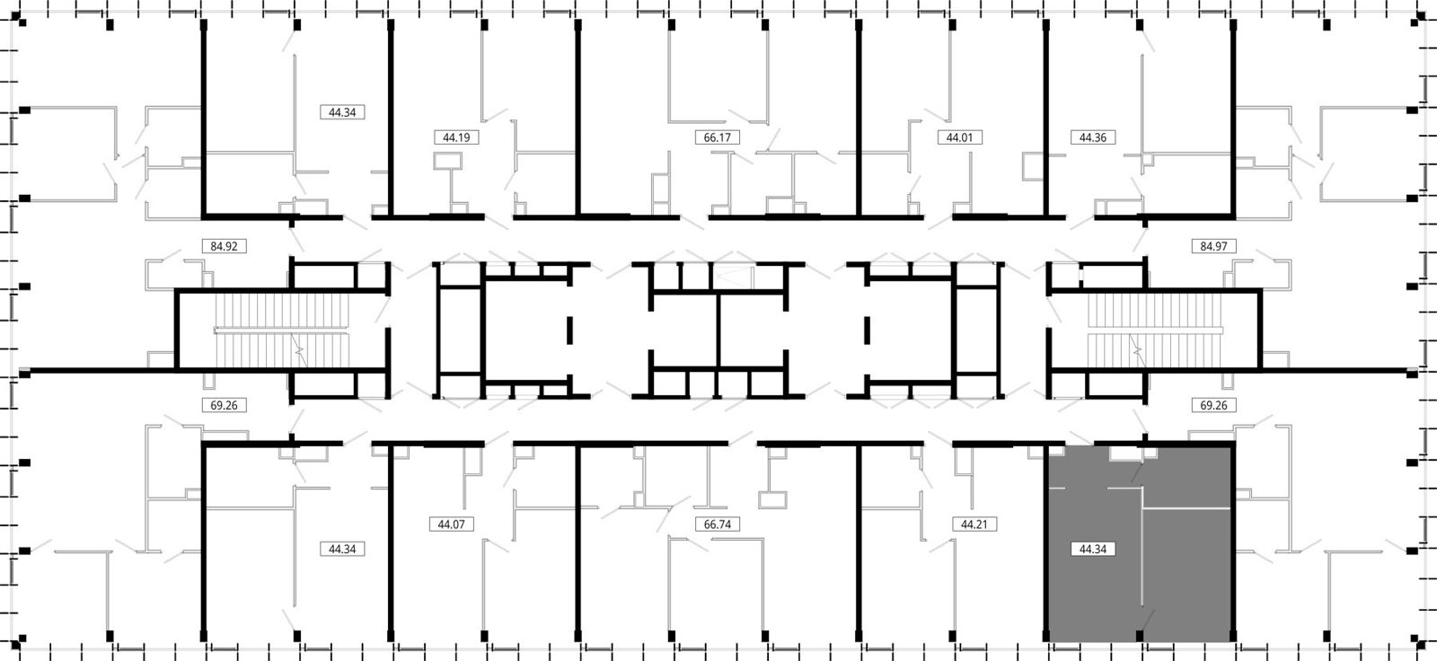 1-комнатная квартира, 44,1 м² — фото 2