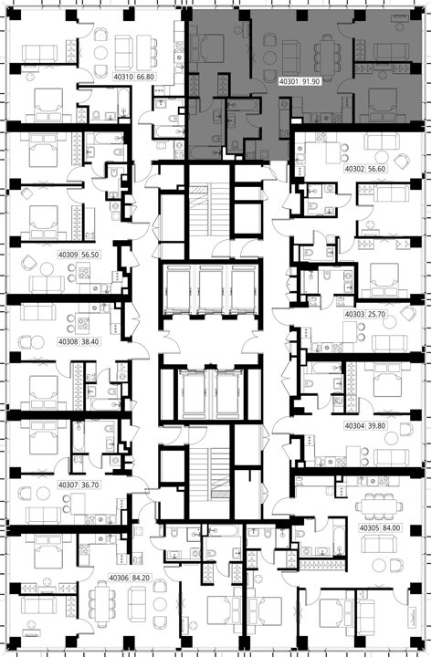 3-комнатная квартира, 91,9 м² — фото 2