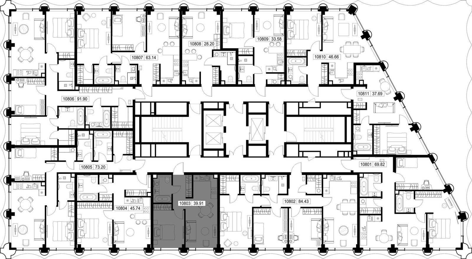 1-комнатная квартира, 39,9 м² — фото 2