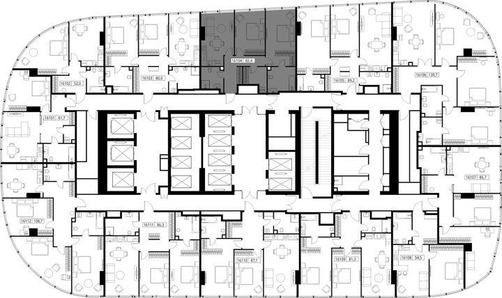2-комнатная квартира, 82,4 м² — фото 2
