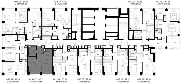 1-комнатная квартира, 39,3 м² — фото 2