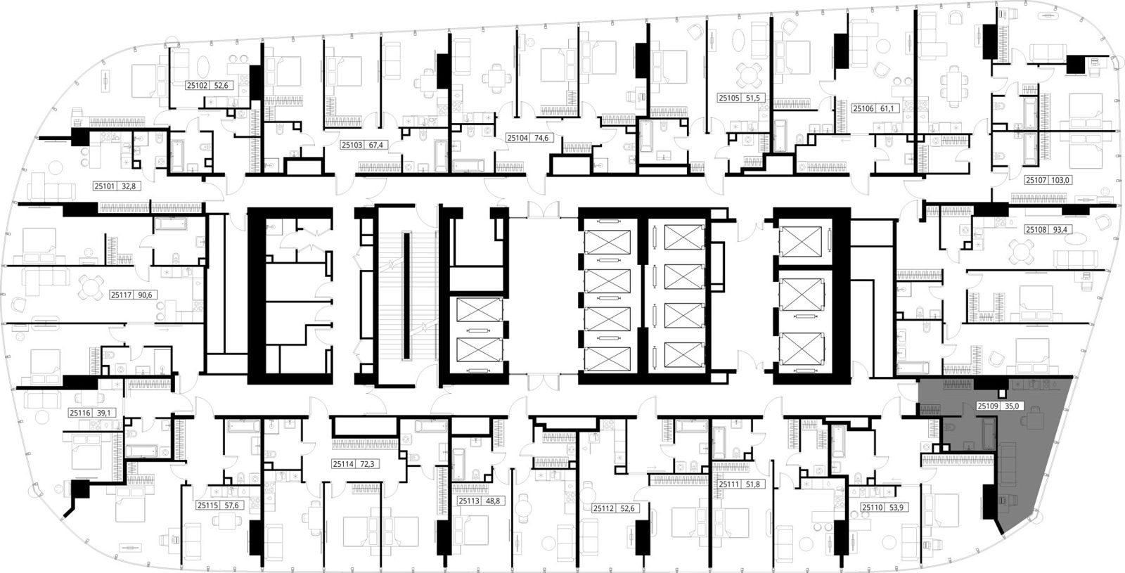 Квартира-студия, 35 м² — фото 2