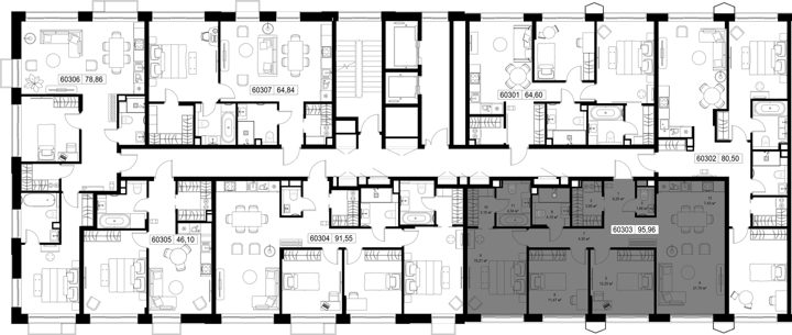 3-комнатная квартира, 96 м² — фото 2