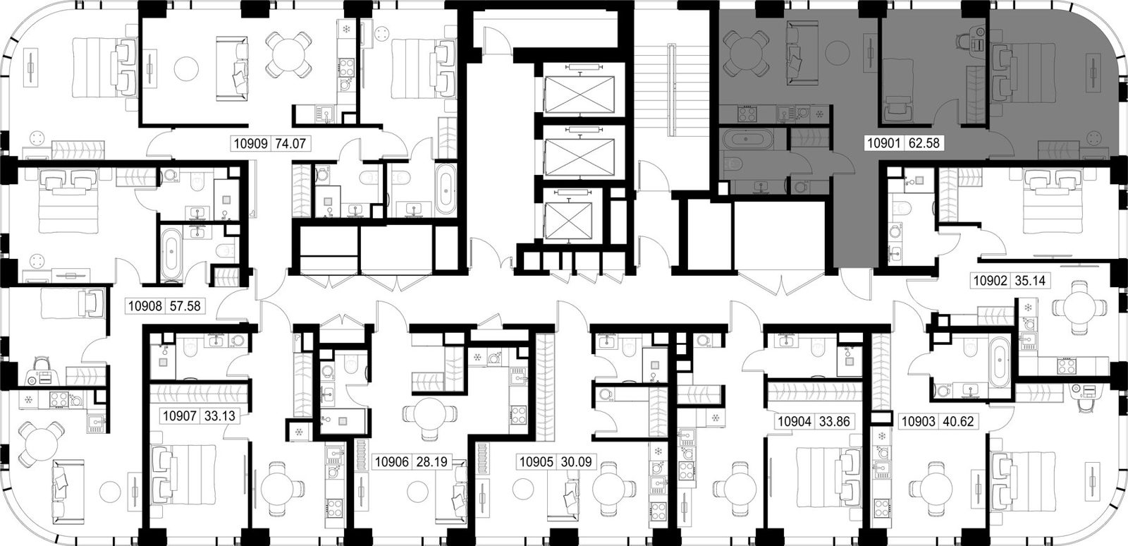 2-комнатная квартира, 62,6 м² — фото 2