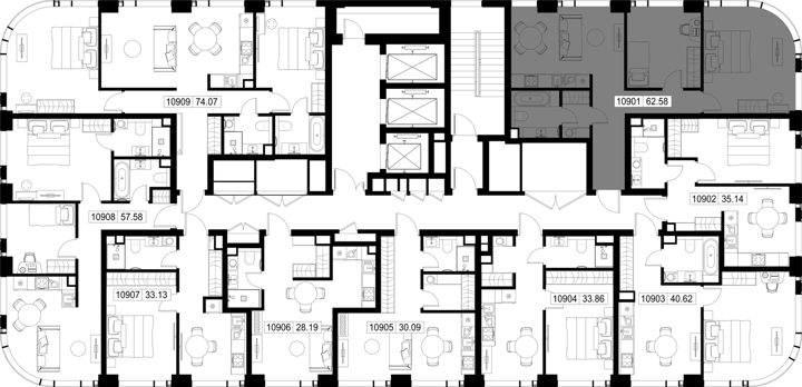 2-комнатная квартира, 62,6 м² — фото 2