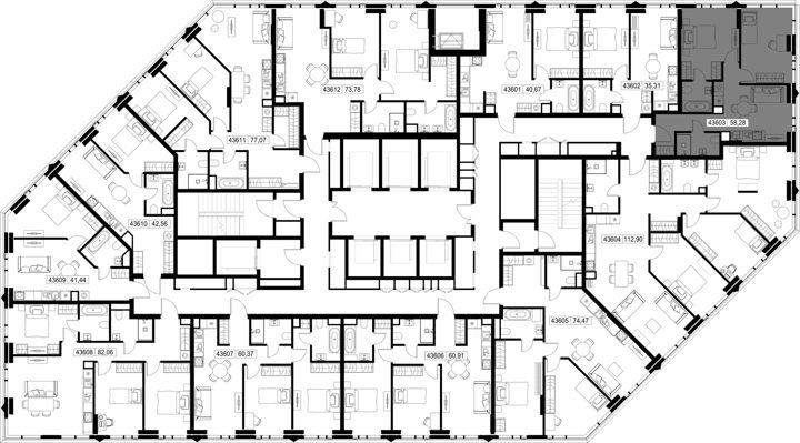 2-комнатная квартира, 58,3 м² — фото 2