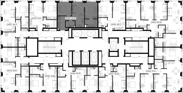 2-комнатная квартира, 53,8 м² — фото 2