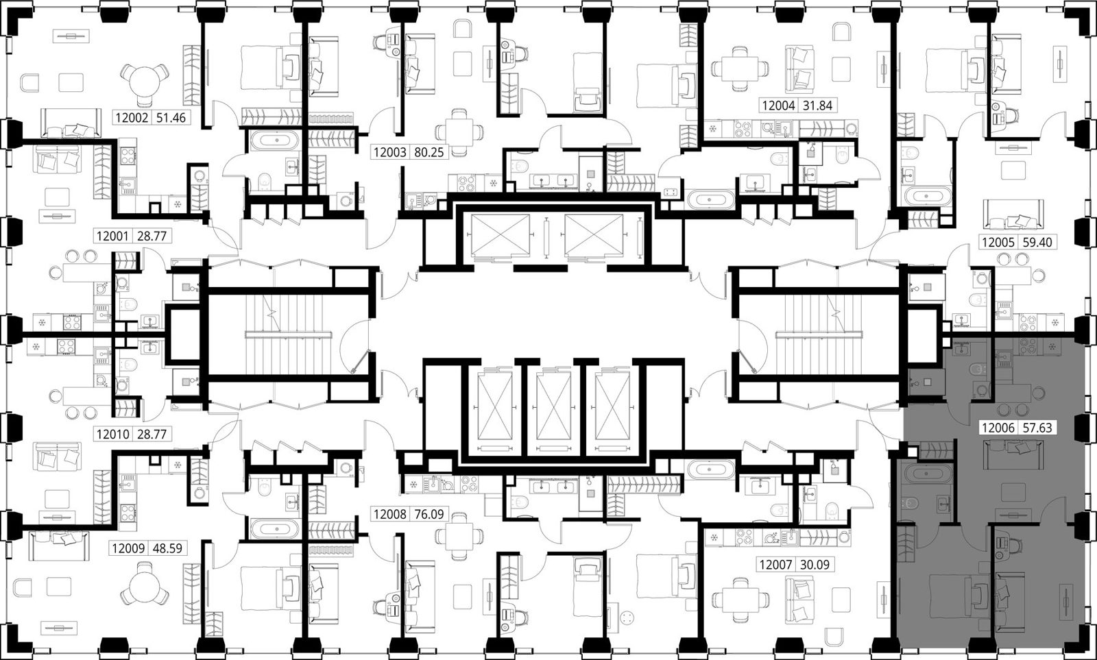 2-комнатная квартира, 57,6 м² — фото 2