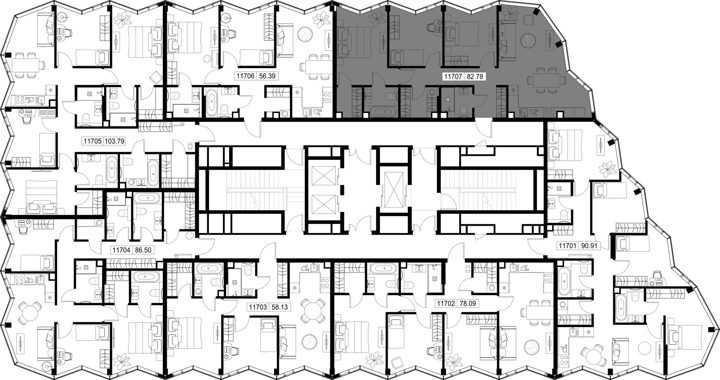 3-комнатная квартира, 82,8 м² — фото 2