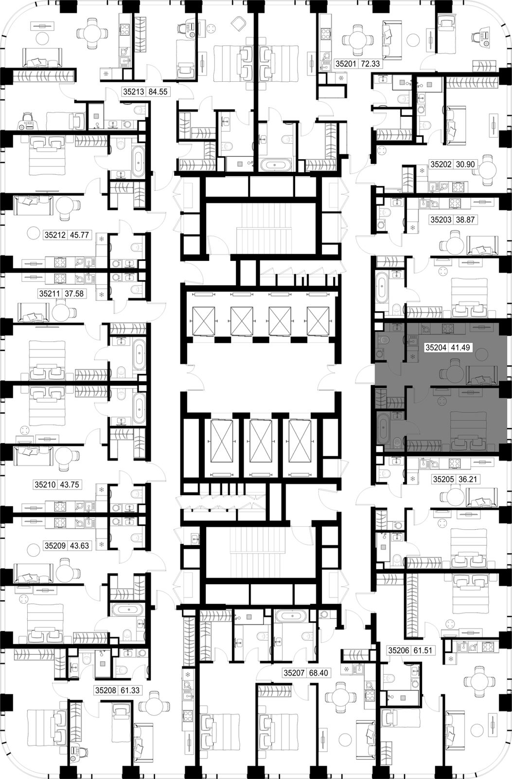 1-комнатная квартира, 41,5 м² — фото 2