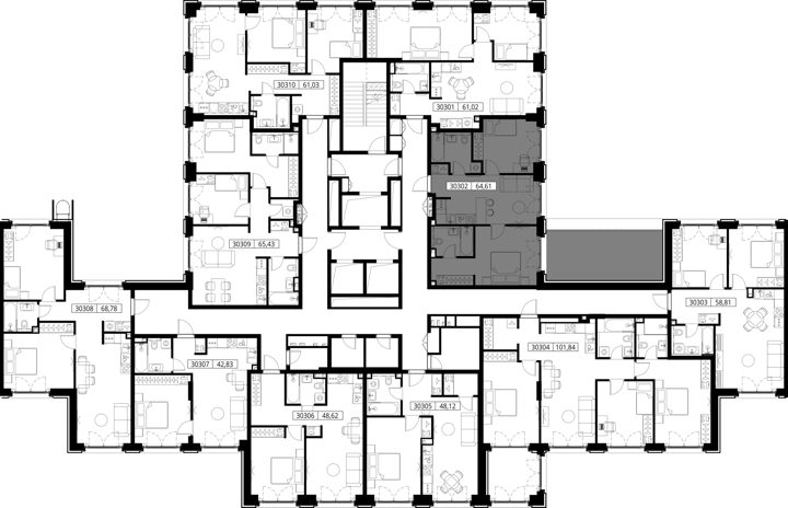 2-комнатная квартира, 64,6 м² — фото 2