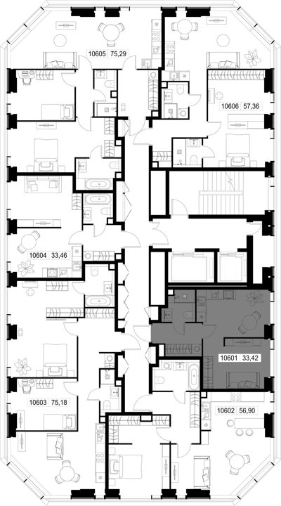 1-комнатная квартира, 33,4 м² — фото 3