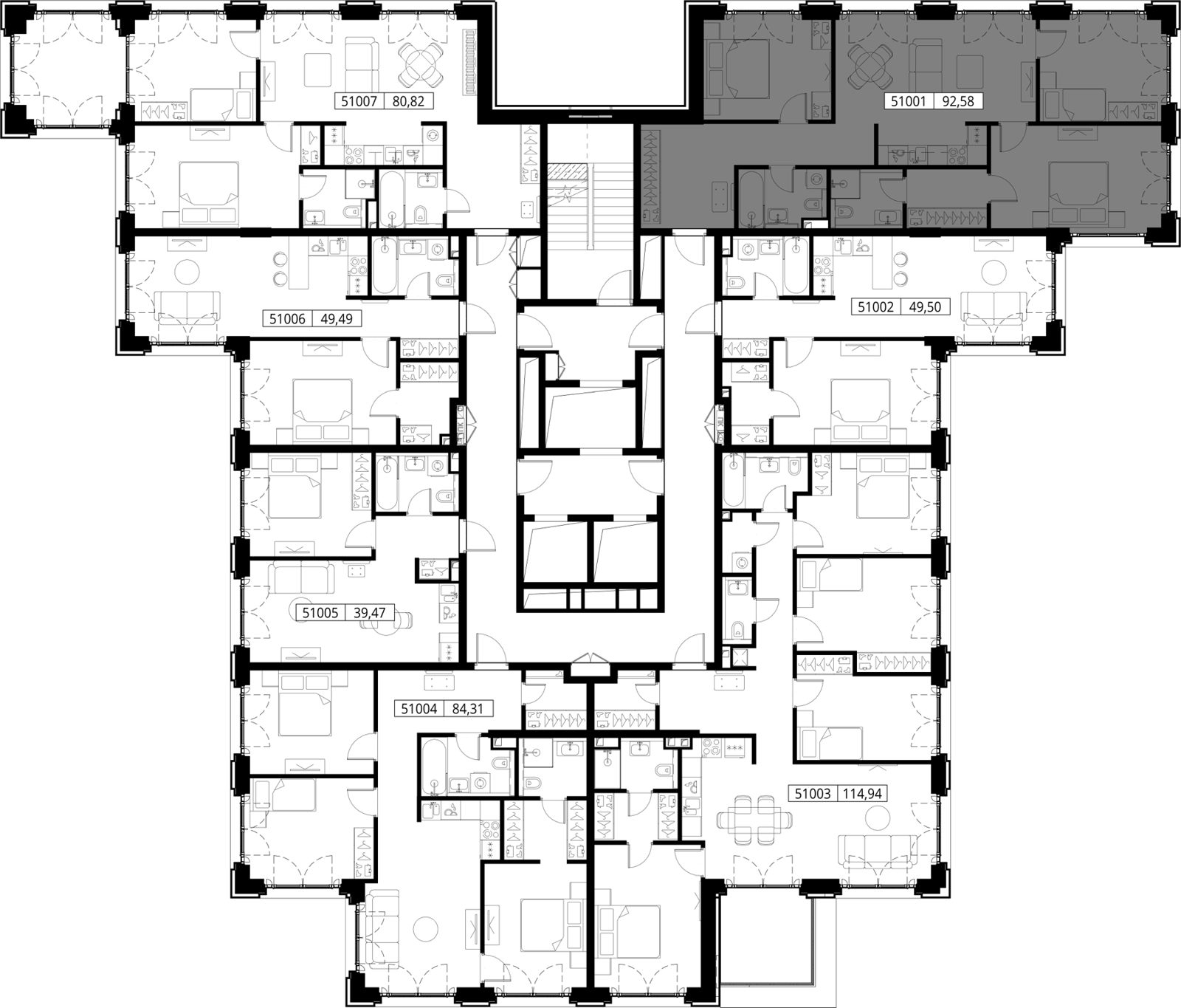3-комнатная квартира, 92,6 м² — фото 2