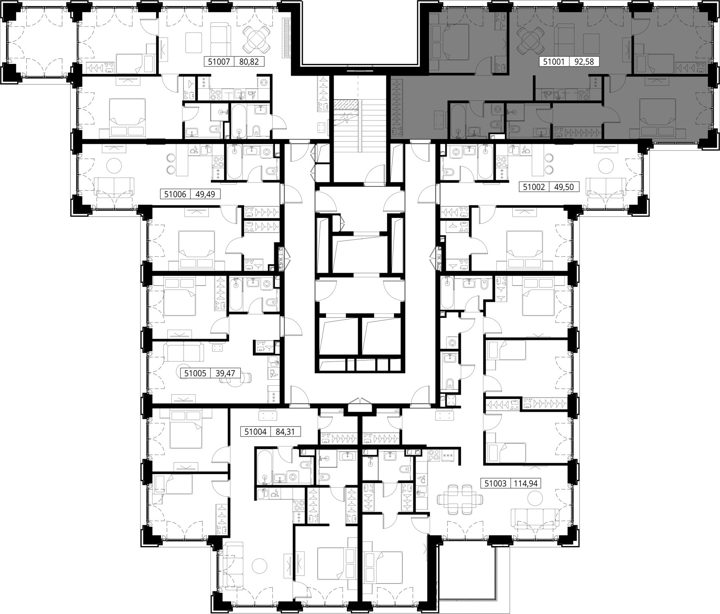 3-комнатная квартира, 92,6 м² — фото 2