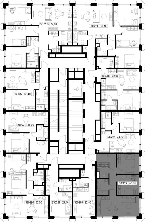 2-комнатная квартира, 58,3 м² — фото 2